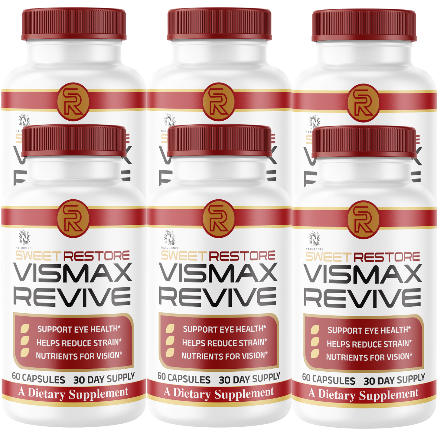 VisMax Revive (6 Pack) Eye Health Supplement – Lutein, Zeaxanthin, Bilberry, Alpha Lipoic Acid, Vitamins A, C & E, Vision Nutrition Formula