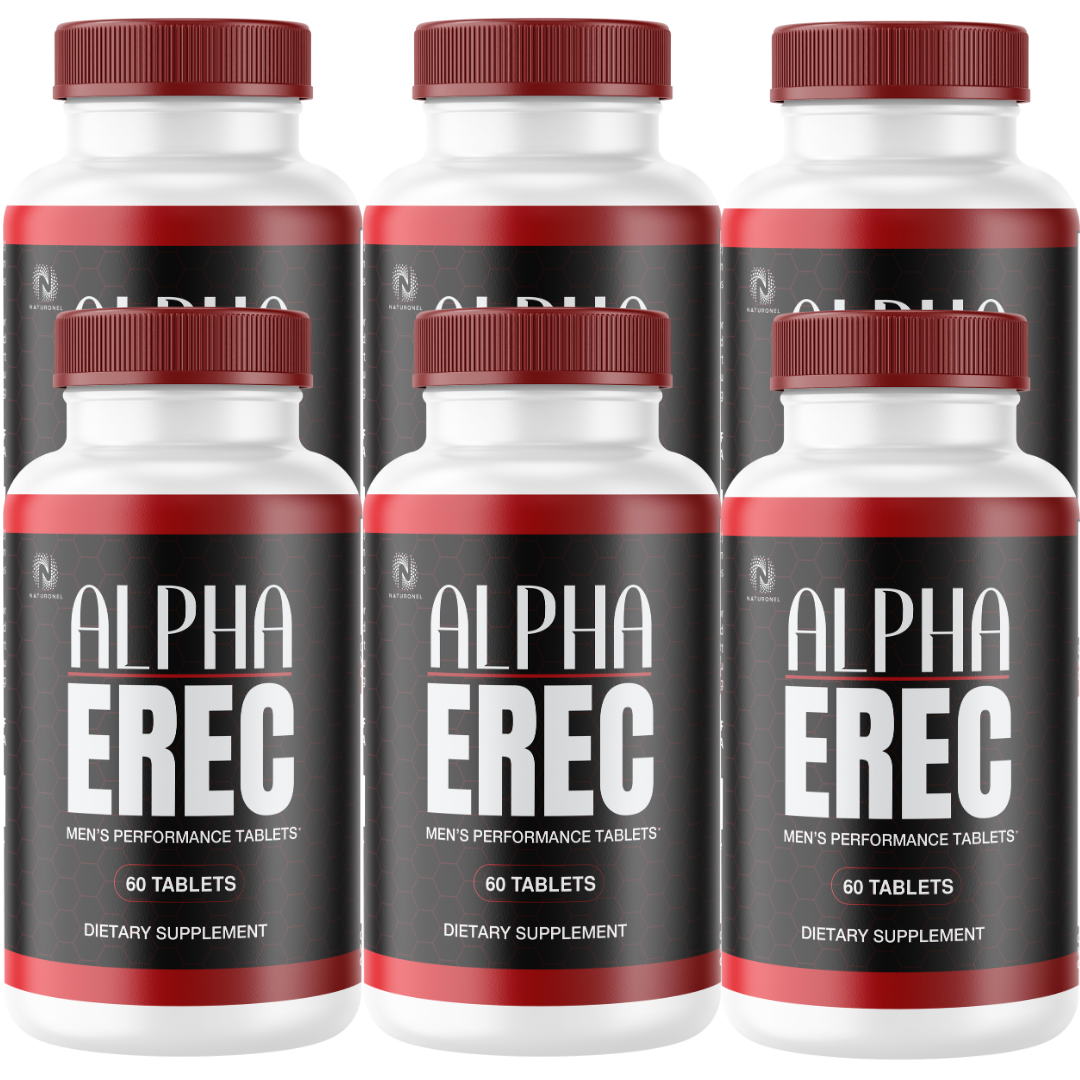Alpha Erec Advanced Men's Performance Tablets (6 Pack) – Male Stamina, Energy & Vitality Support with Tongkat Ali, Maca, Ginseng & Zinc