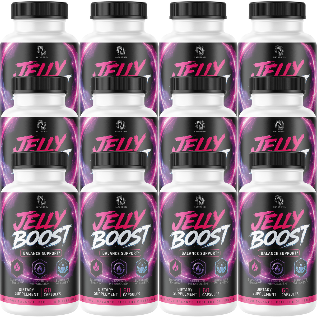 Jelly Boost Balance Support Supplement with Raspberry Ketones, African Mango, Green Tea Extract, Apple Cider Vinegar & Kelp, Metabolism & Energy Support