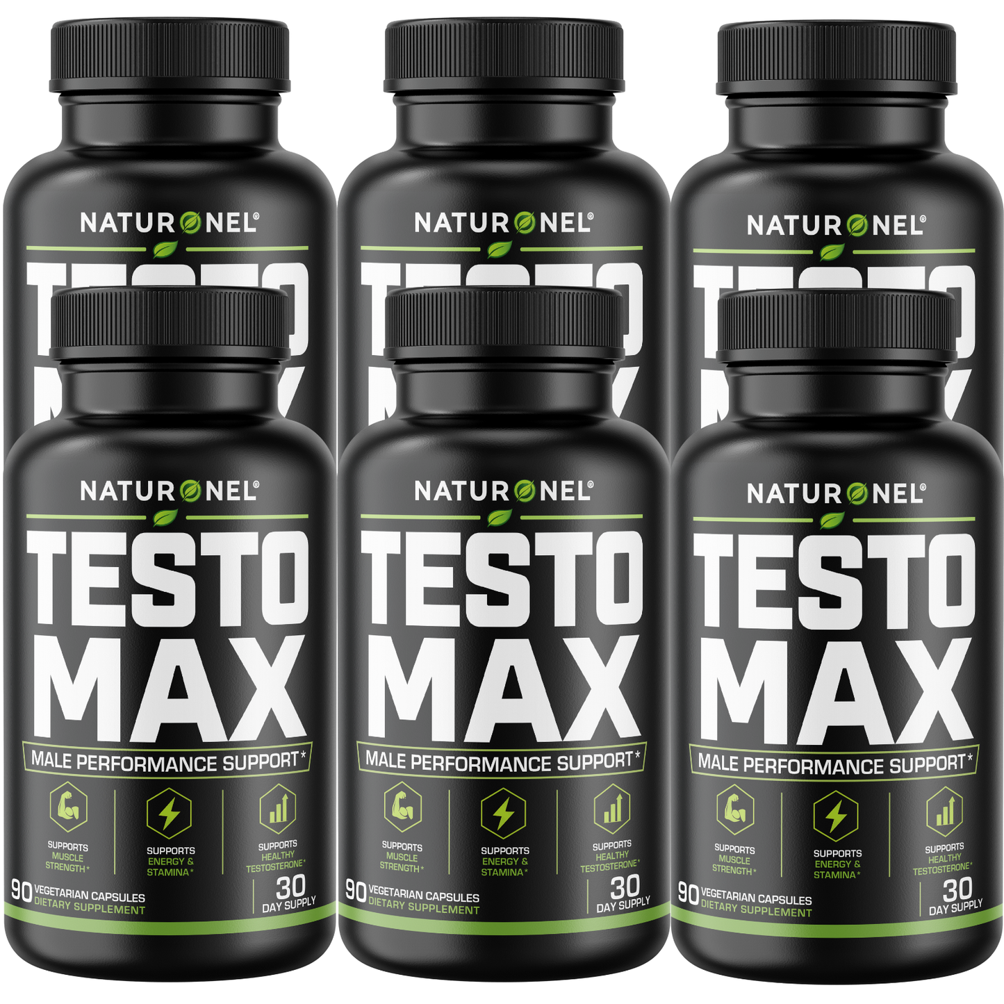 Testo Max (6 Pack) Male Performance Formula – Testosterone Support Supplement for Men with Tribulus, Tongkat Ali, Horny Goat Weed, Zinc & Magnesium – Energy, Stamina & Strength Support