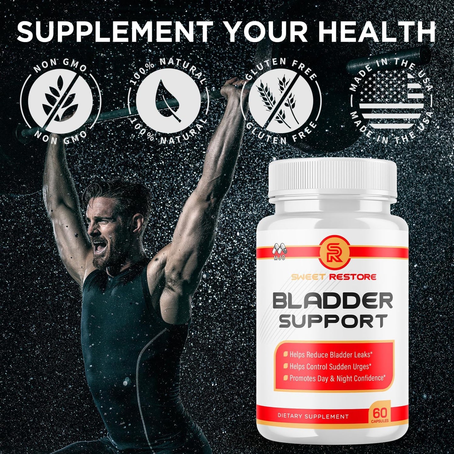 (2 Pack) Sweet Restore Bladder Control Capsules, Official Sweet Restore Bladder Control Pills with All Natural Ingredients, Support Bladder Health, Maximum Strength Vitamins Supplement (120 Capsules)