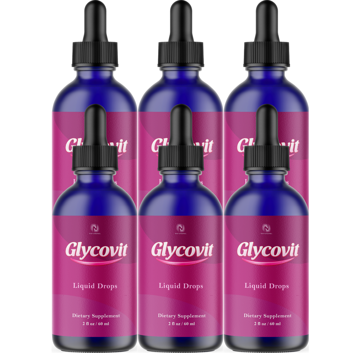 Glycovit Liquid Drops (6 Pack) – 3-in-1 Amino Acid Formula with L-Arginine HCl, L-Glutamine & L-Tryptophan – Lemon Flavor
