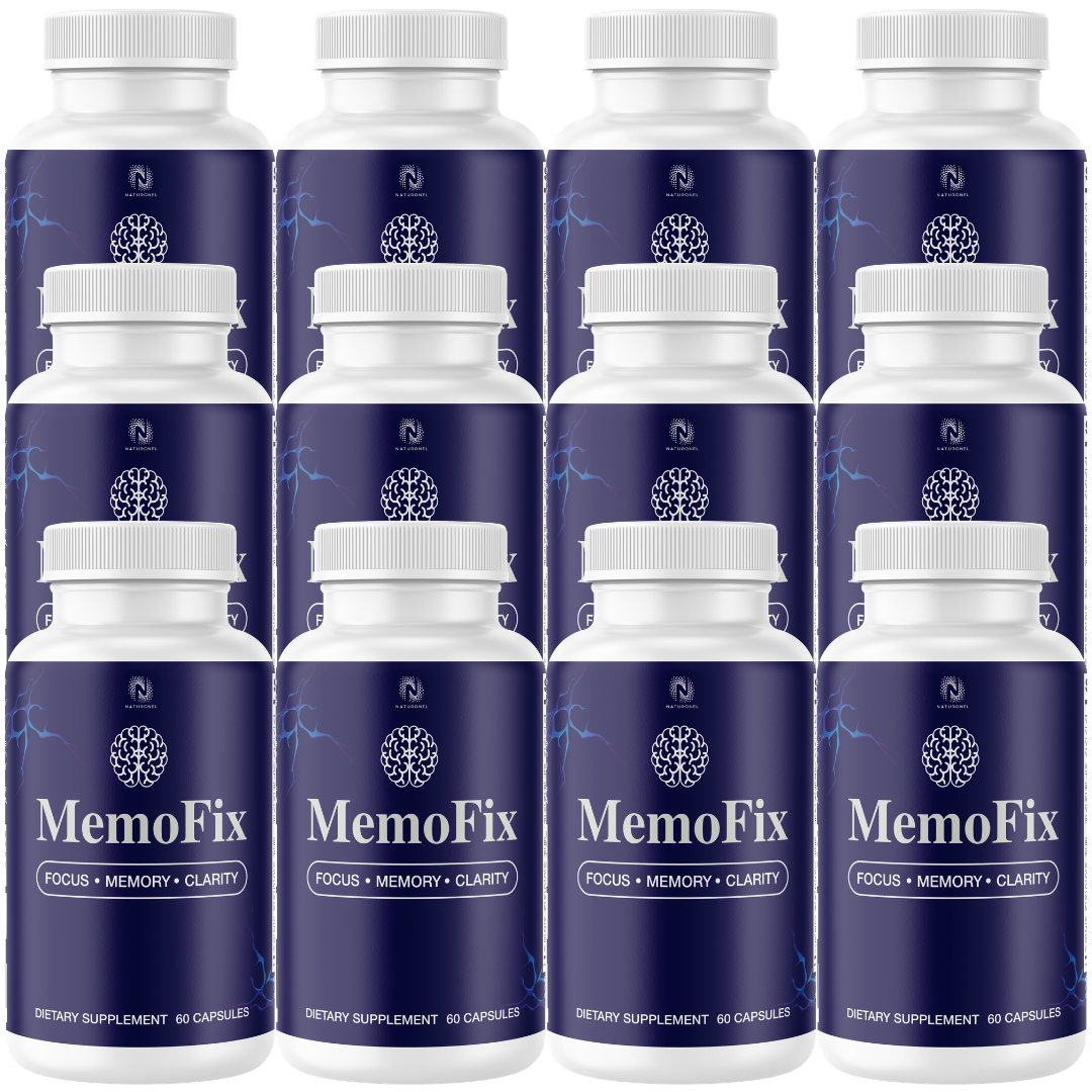 MemoFix Brain & Memory Support (12 Pack) – Cognitive, Focus, Concentration & Mental Clarity Formula