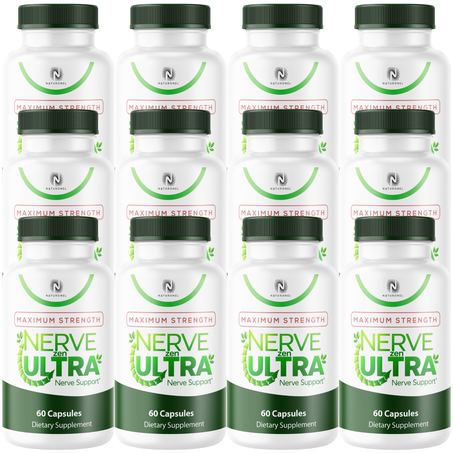 NerveZen Ultra (12 Pack) Maximum Strength Nerve Support Supplement – Premium Botanical Formula with Turmeric, Glucosamine Sulfate, Ginger Root, Boswellia, Chondroitin & BioPerine