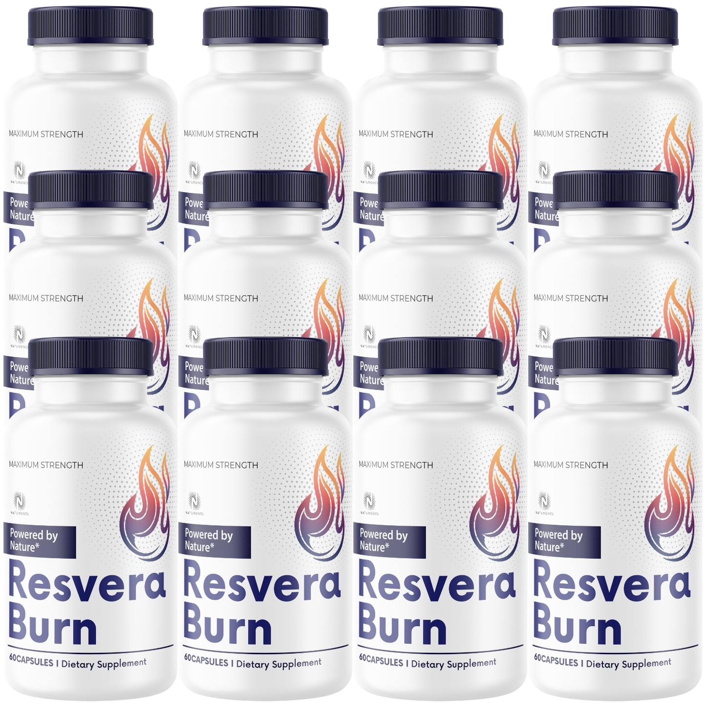 Resvera Burn (12 Pack)  – Advanced Thermogenic Weight Management Formula with Raspberry Ketones, African Mango, Green Tea Extract & Apple Cider Vinegar – Metabolism & Energy Support
