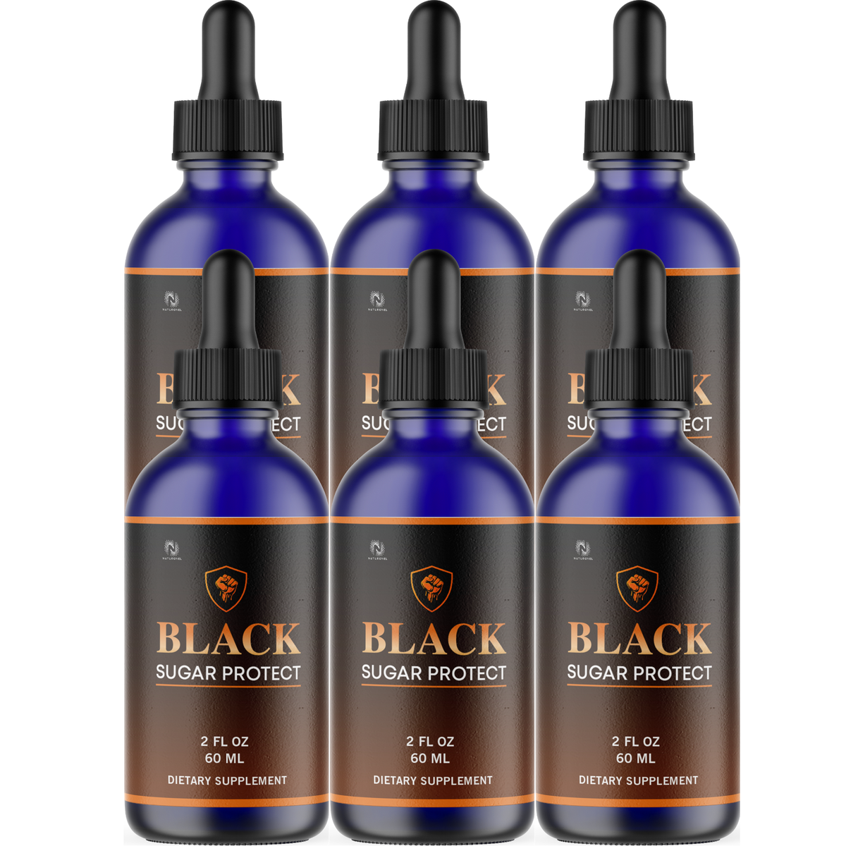 Black Sugar Protect (6 Pack) – Daily Liquid Amino Acid Formula – L-Arginine HCl, L-Glutamine & L-Tryptophan