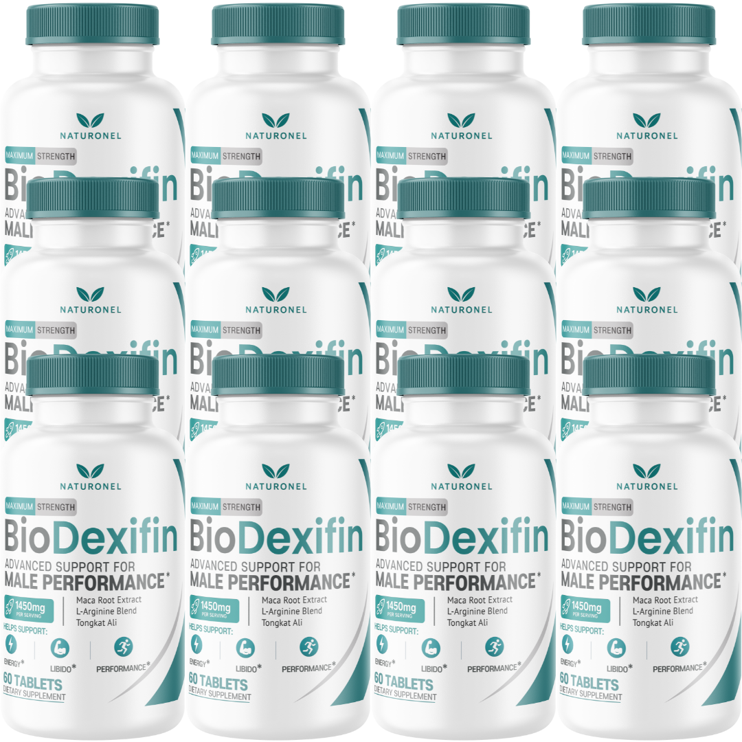BioDexifin (12 Pack) Male Performance Supplement – Advanced Men's Vitality Formula with Tongkat Ali, Maca Root, L-Arginine, Panax Ginseng & Zinc – Energy, Performance & Daily Wellness Support