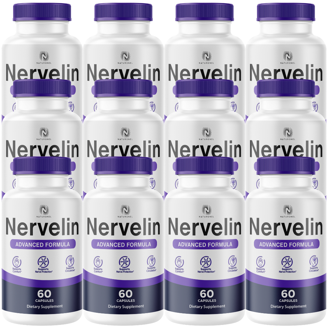 Nervelin (12 Pack) Advanced Multi-Ingredient Formula – Turmeric, Glucosamine, Chondroitin, Boswellia, Ginger, MSM & Quercetin