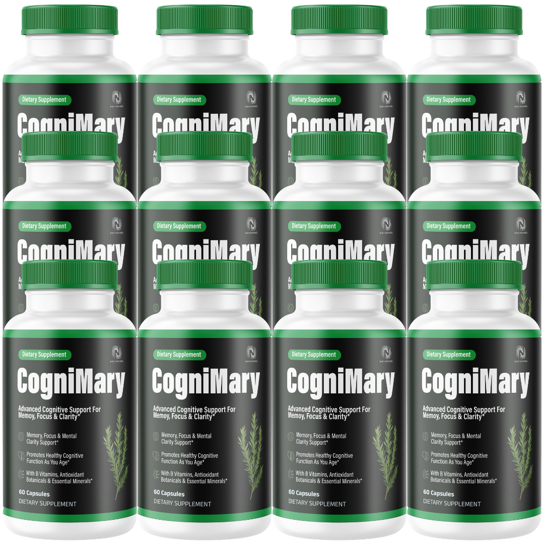 CogniMary Advanced Brain Support Supplement (12 Pack) – Memory, Focus & Mental Clarity Formula with DMAE, Huperzine A, GABA, B Vitamins & Antioxidants
