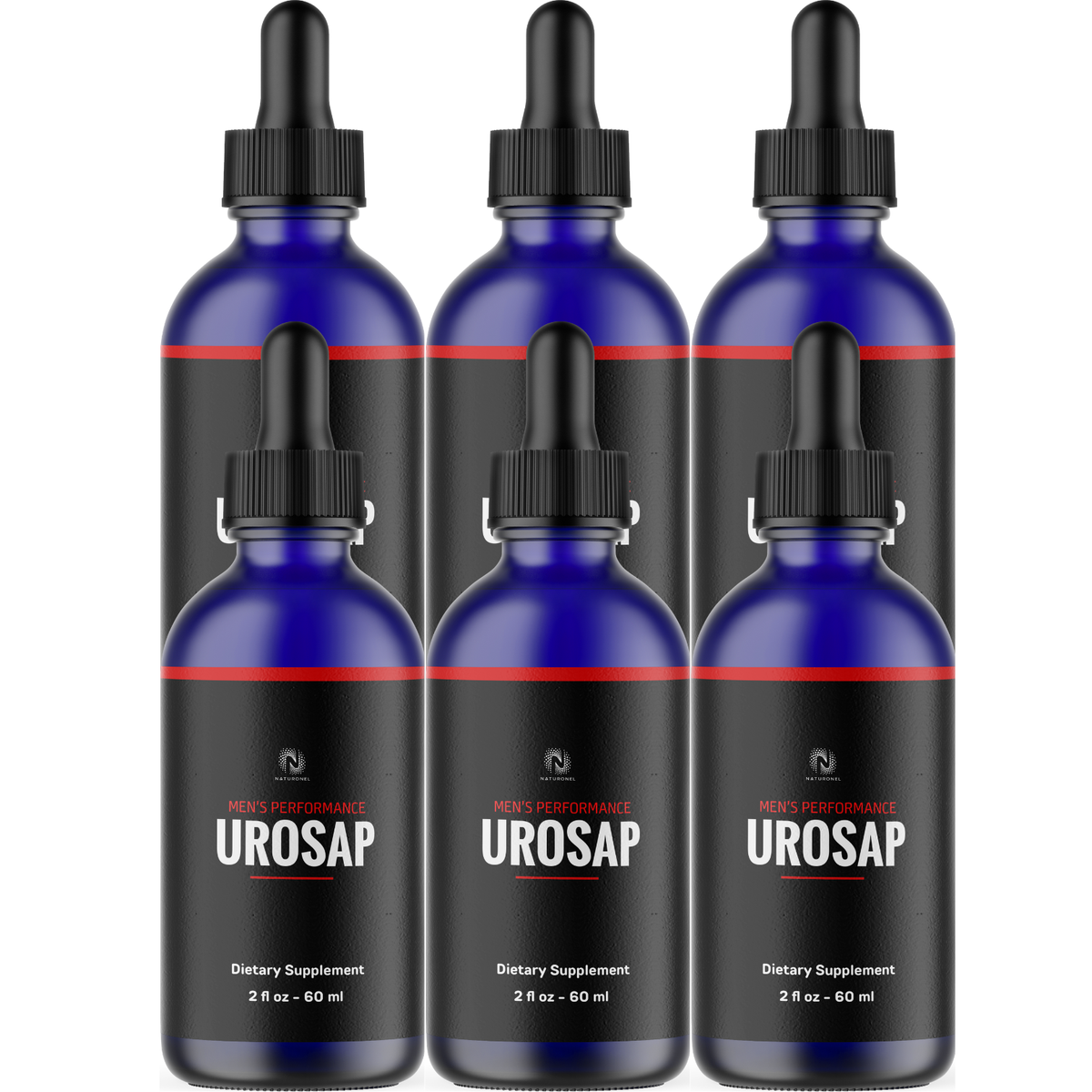 UROSAP Men’s Performance Drops (6 Pack) – Men’s Vitality, Stamina & Performance Support, L-Arginine, L-Glutamine & L-Tryptophan