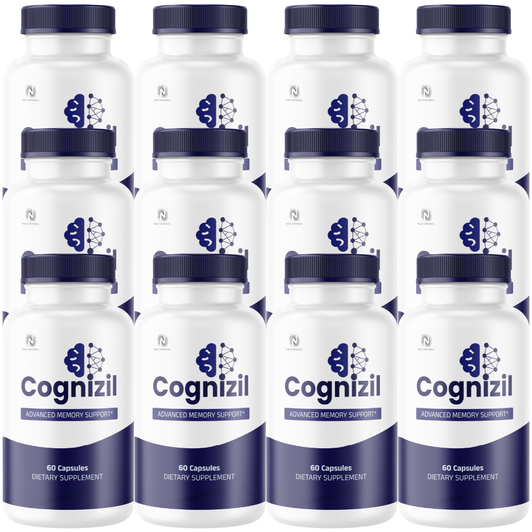 Cognizil Advanced Memory Support Supplement (12 Pack) – Brain Health, Focus & Cognitive Function with DMAE, Bacopa Monnieri, L-Glutamine & Grape Seed Extract