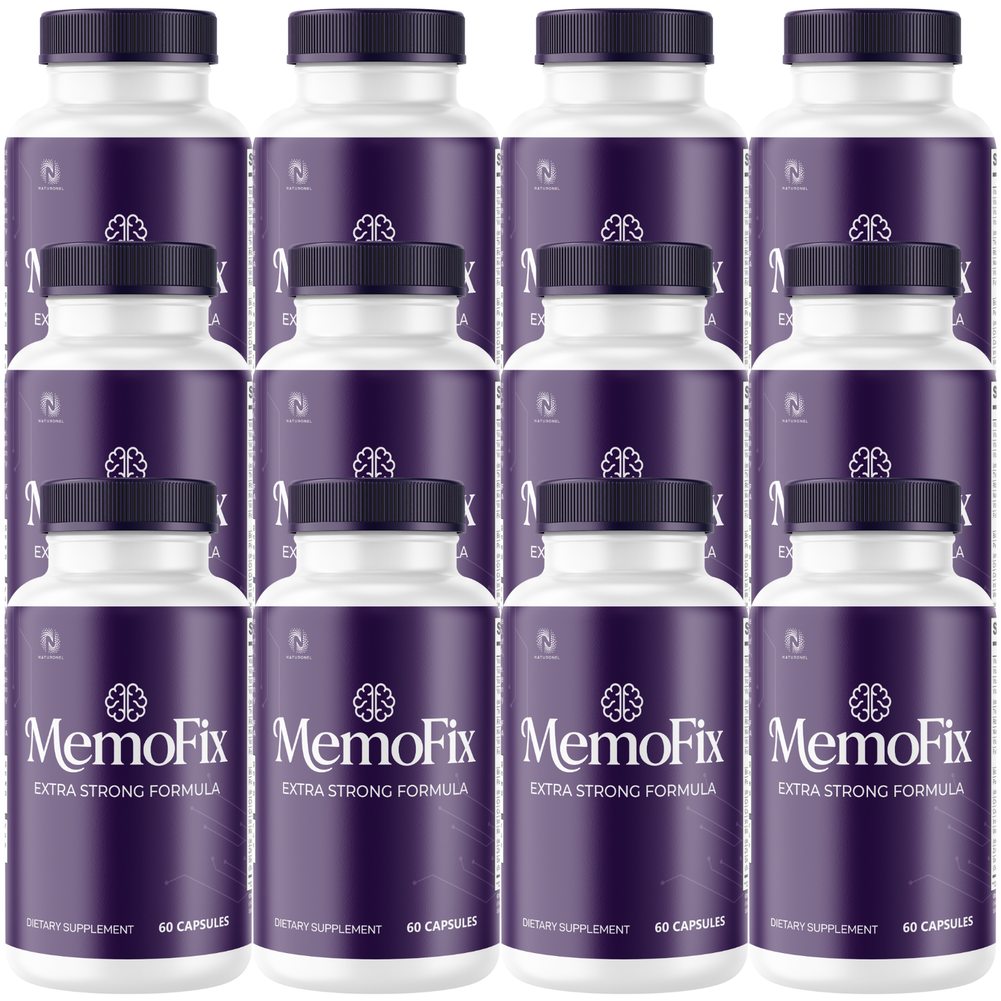 MemoFix (12 Pack) Brain Supplement – Memory & Cognitive Support Formula with Vitamins, Minerals & Botanical Ingredients – Focus & Mental Clarity Supplement