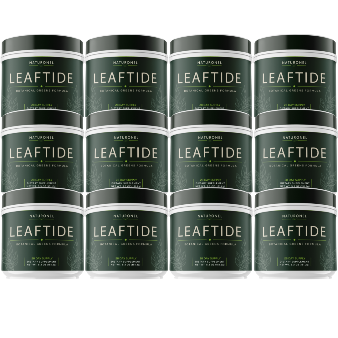 LEAFTIDE (12 Pack) Botanical Greens Powder – Superfood Greens Formula with Organic Wheatgrass, Moringa, Spirulina, Matcha, Probiotics & Digestive Fiber – Daily Greens Drink Mix – Natural Citrus Punch