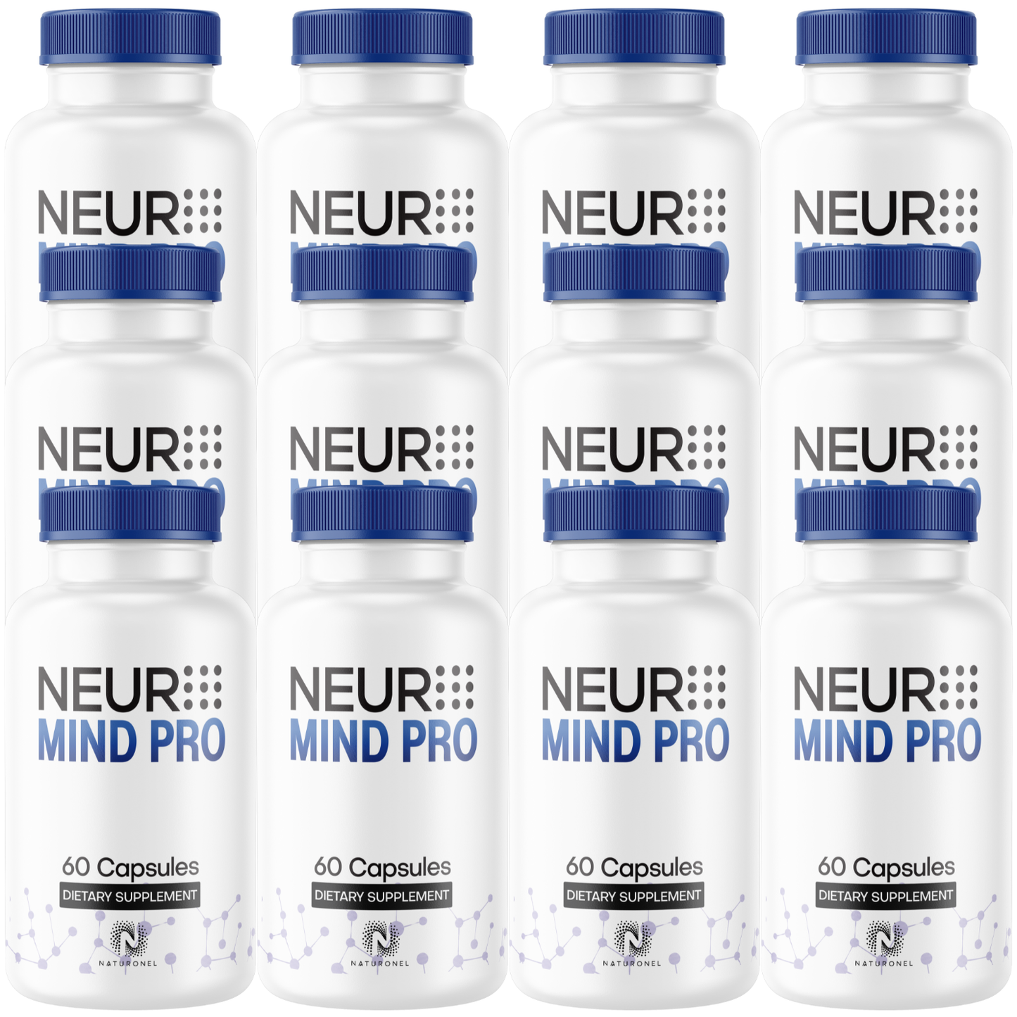 NEURO MIND PRO (12 Pack) Brain Supplement for Memory, Focus & Mental Clarity – Nootropic Formula with DMAE, Bacopa, Huperzine A, Phosphatidylserine, GABA & Vitamins