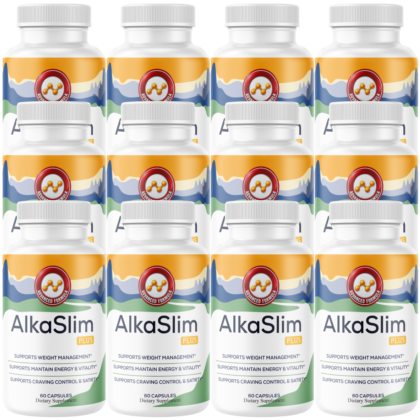 AlkaSlim Plus (12 Pack) Weight Management Formula – Raspberry Ketones, African Mango, Green Tea Extract, Apple Cider Vinegar & Kelp – Supports Metabolism, Energy & Satiety