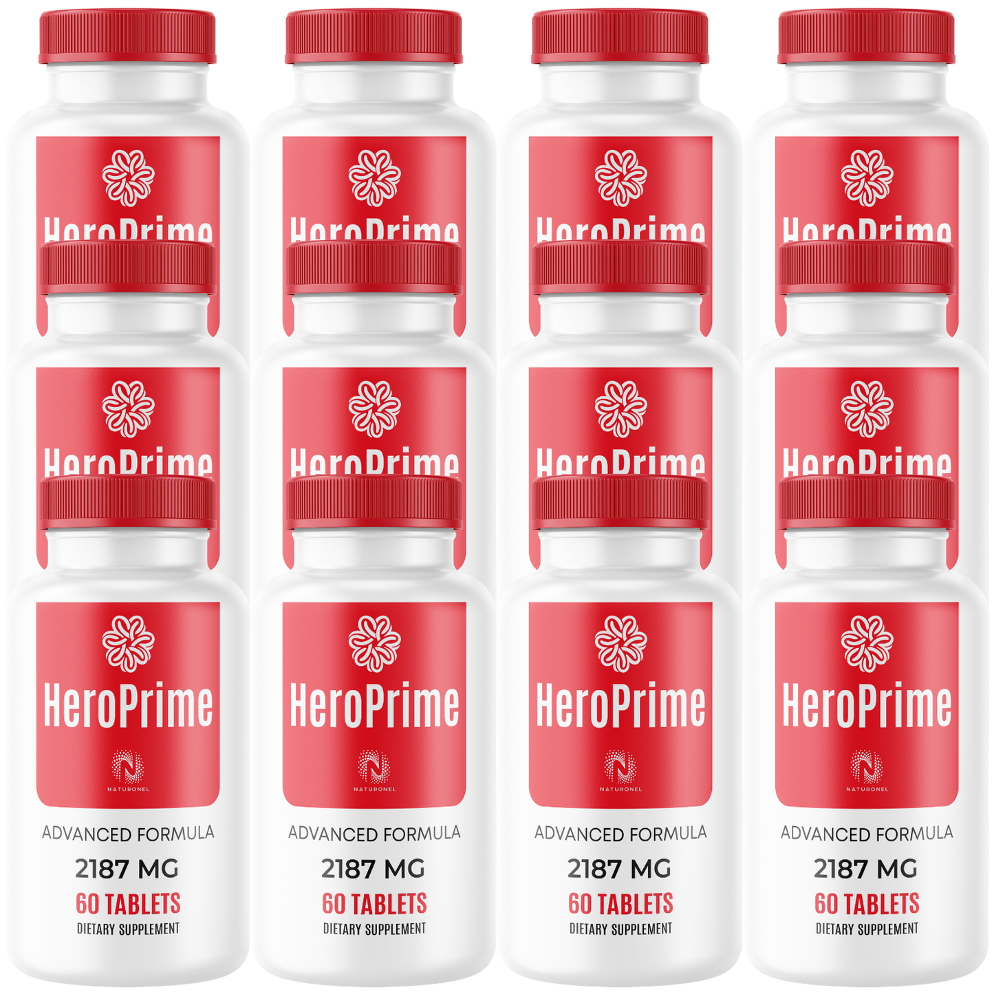 HeroPrime (12 Pack) Supplement for Men – Tongkat Ali Supplement with Maca Root, L-Arginine HCl, Asian Ginseng, Zinc, Boron & Herbal Blend