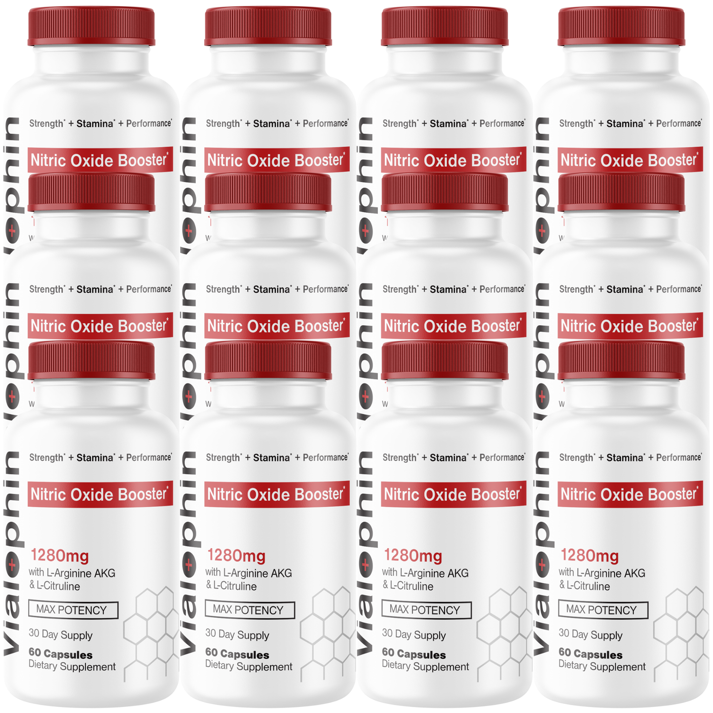 Vialophin Nitric Oxide Booster 1280mg – L-Arginine AKG, L-Citrulline & Beta Alanine Formula with Niacin Supplement for Blood Flow, Workout Performance & Stamina Support