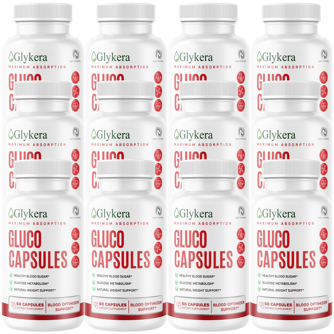 Glykera Gluco Capsules (12 Pack) – Maximum Absorption Blood Sugar Support Formula with Chromium, Cinnamon, Bitter Melon, Gymnema, Banaba & Alpha Lipoic Acid – Glucose Metabolism & Weight Support