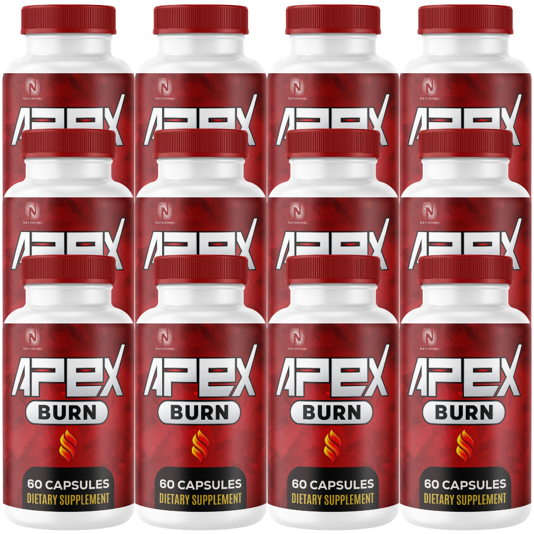 Apex Burn (12 Pack) – Metabolism & Active Energy Support with Raspberry Ketones 500mg, African Mango 300mg & Botanical Blend