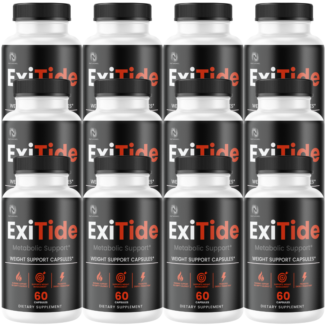 ExiTide Advanced Weight Support (12 Pack) – Metabolic Support Capsules with Raspberry Ketones, African Mango, Apple Cider Vinegar & Green Tea