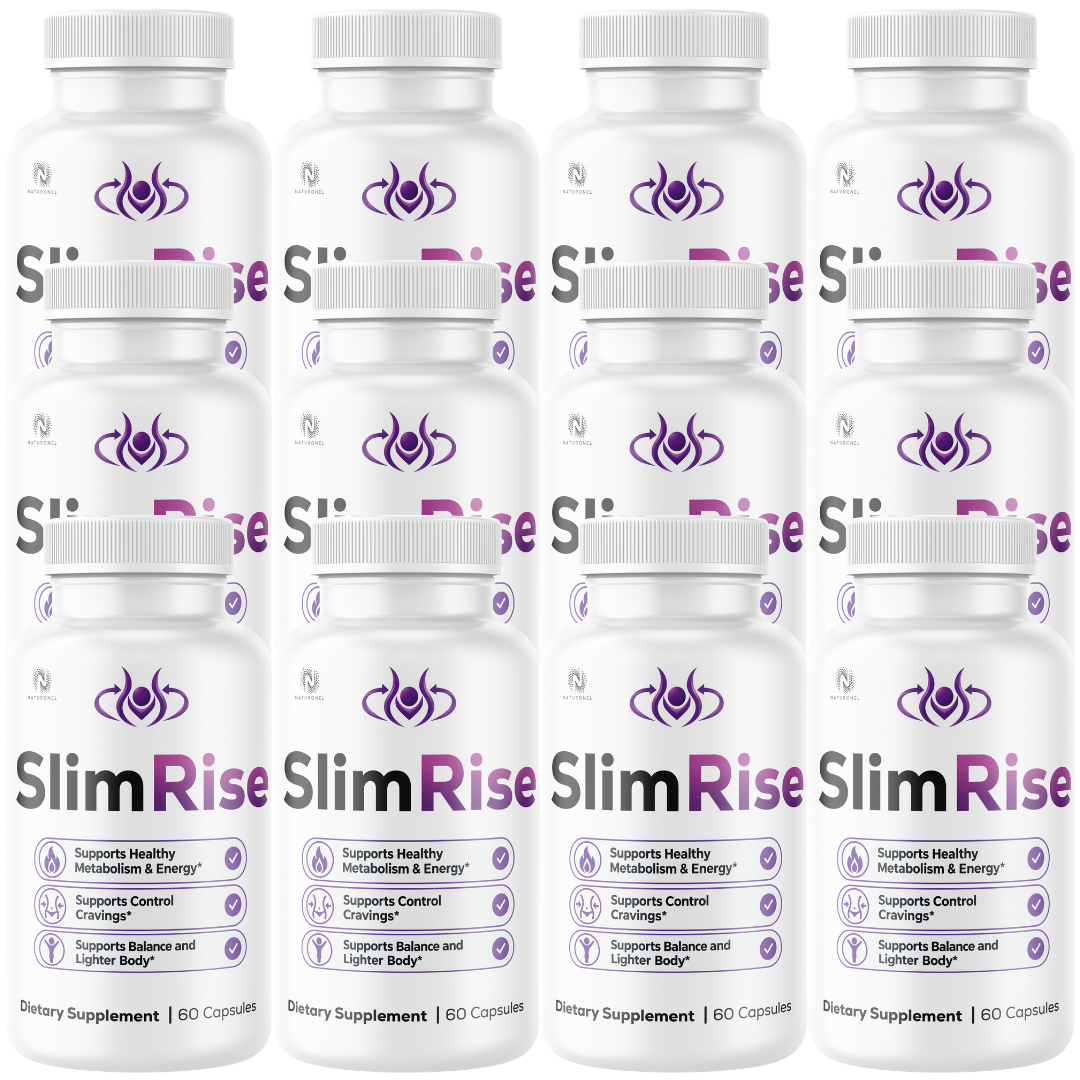 SlimRise Metabolism Support Supplement for Women & Men (12 Pack) – Raspberry Ketones, African Mango, Green Tea & Apple Cider Vinegar