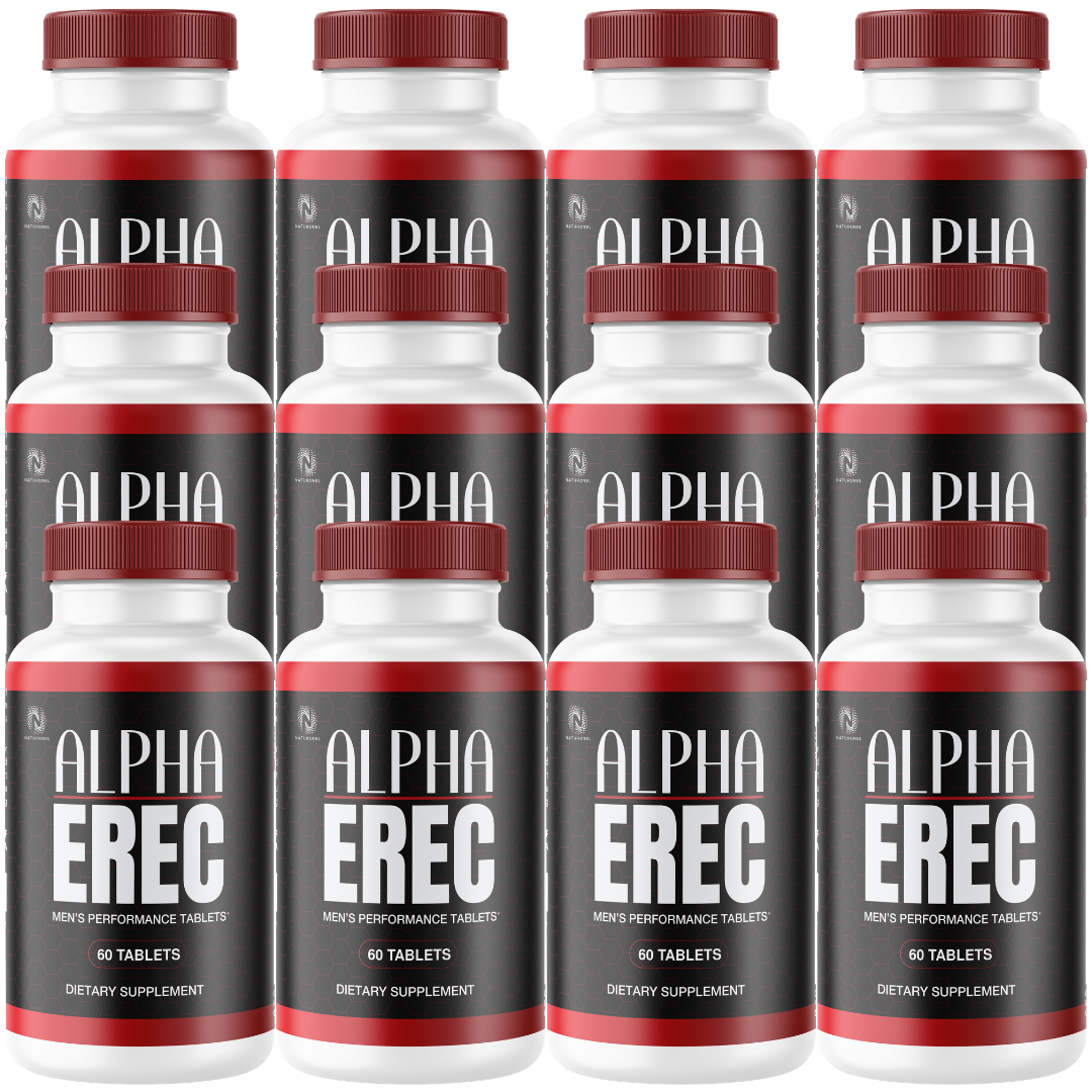Alpha Erec Advanced Men's Performance Tablets (12 Pack) – Male Stamina, Energy & Vitality Support with Tongkat Ali, Maca, Ginseng & Zinc