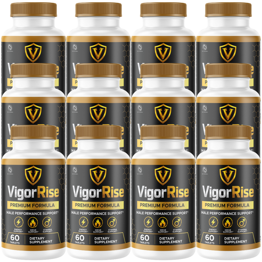 VigorRise Men's Daily Performance Supplement (12 Pack) – Premium Herbal Formula with Tongkat Ali, Maca Root, L-Arginine, Ginseng & Zinc – Supports Energy, Drive & Stamina