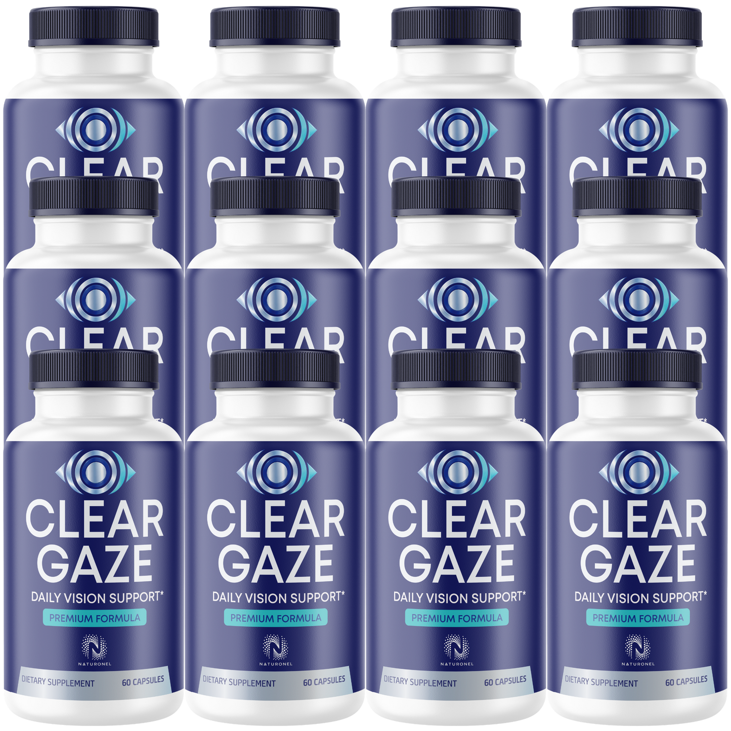 Clear Gaze (12 Pack) Vision Supplement – Advanced Eye Health Formula with Lutein, Bilberry, Eyebright, Zeaxanthin, Vitamins & Antioxidants for Healthy Vision Support