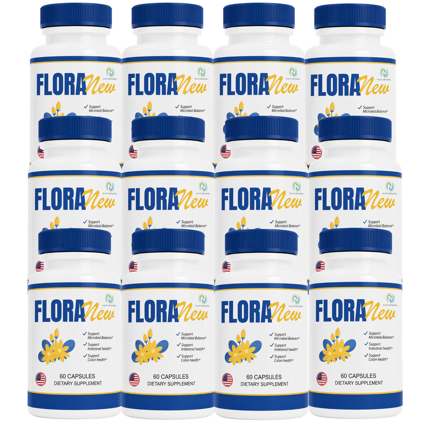 Flora New (12 Pack) Premium Multi-Ingredient Daily Wellness Formula with Raspberry Ketones, African Mango, Green Tea Extract, Apple Cider Vinegar & Grape Seed Extract