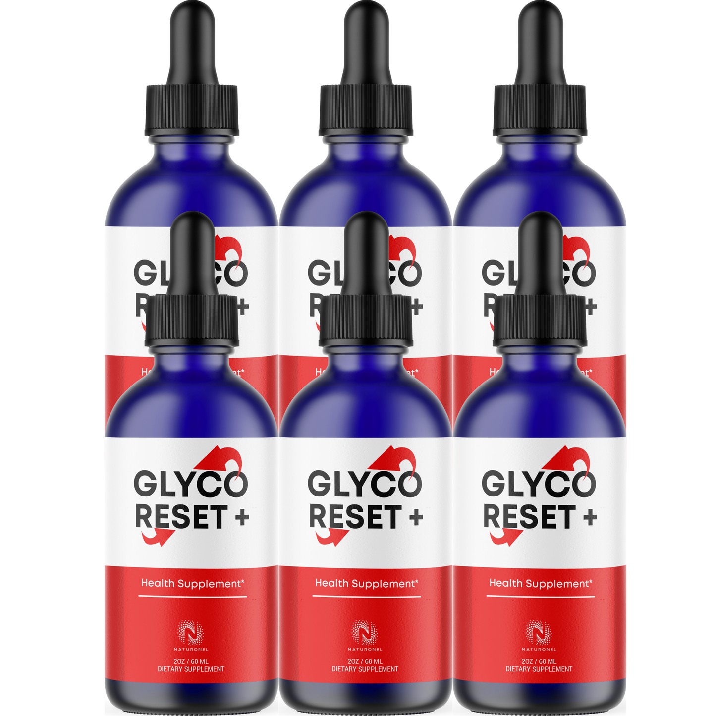 GLYCO RESET+ (6 Pack) Liquid Drops – Advanced Metabolic Wellness Formula with L-Arginine HCl, L-Glutamine & L-Tryptophan – Daily Liquid Supplement – Natural Lemon Flavor