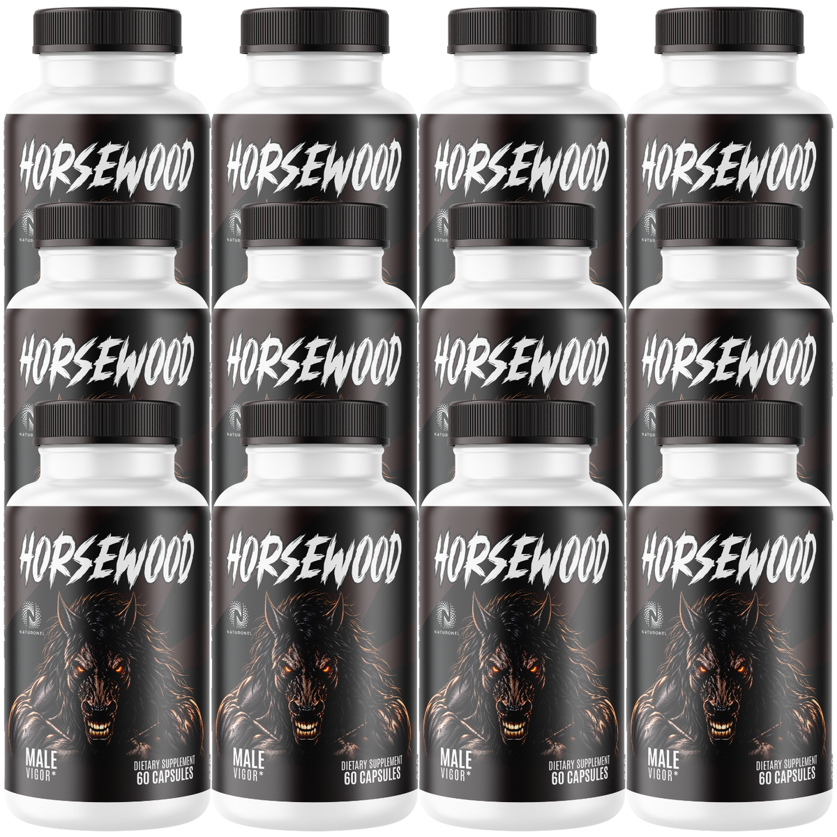 Horsewood Male Vigor Supplement (12 Pack) – Longjack, Maca, L-Arginine, Ginseng & Zinc – Men’s Vitality, Stamina & Performance Support