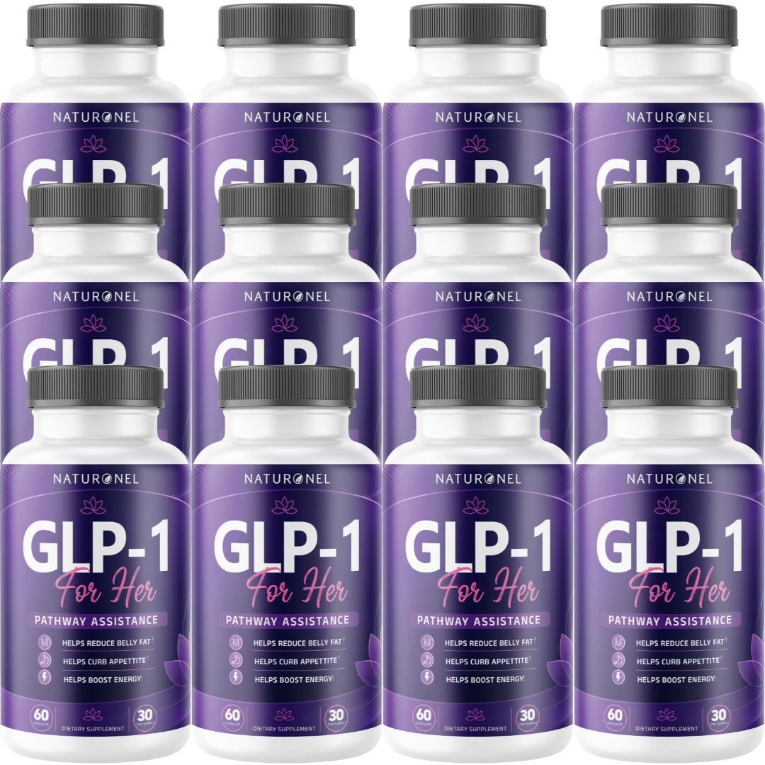 GLP-1 For Her (12 Pack) – Women's GLP-1 Pathway Support Formula with Green Coffee Bean, Garcinia Cambogia, Raspberry Ketone, Green Tea & Caffeine, Metabolism & Appetite Support