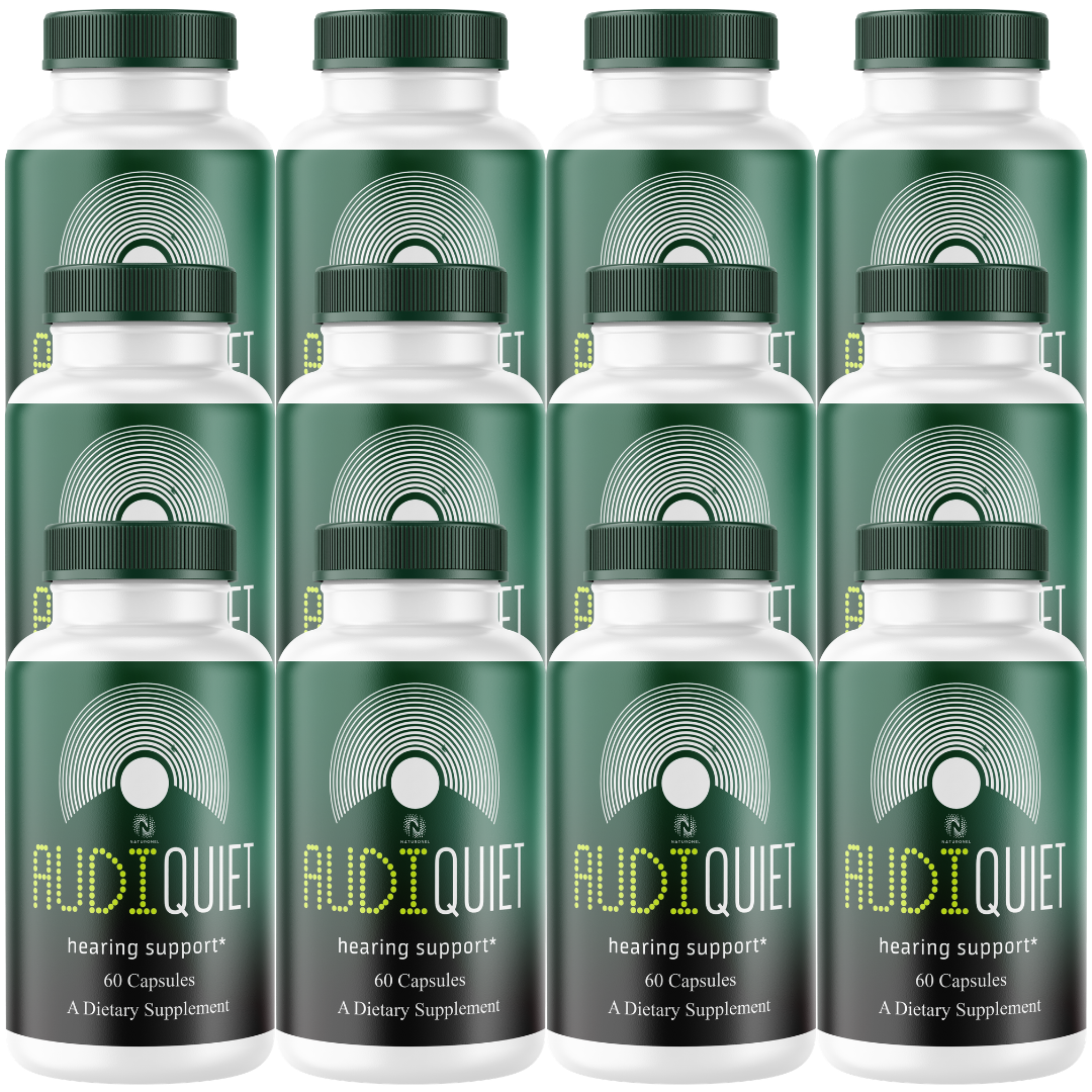 AudiQuiet Advanced Ear Wellness Supplement (12 Pack) – Turmeric, Ginger, Boswellia, Glucosamine & MSM Complex