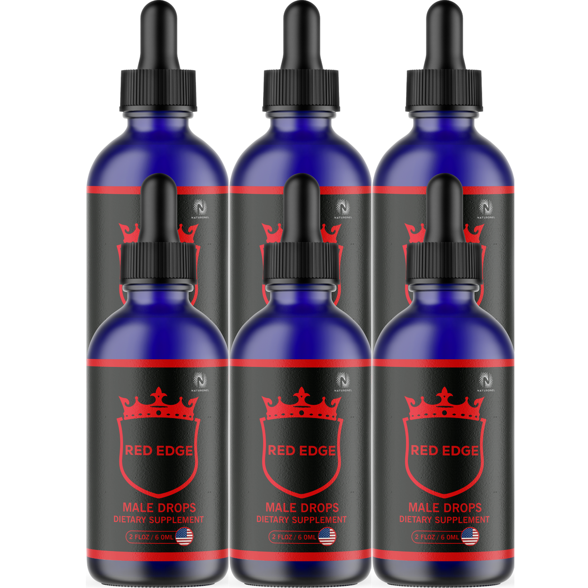 Red Edge Advanced Male Drops (6 Pack) – Daily Men’s Vitality & Performance Support – Liquid Dietary Supplement