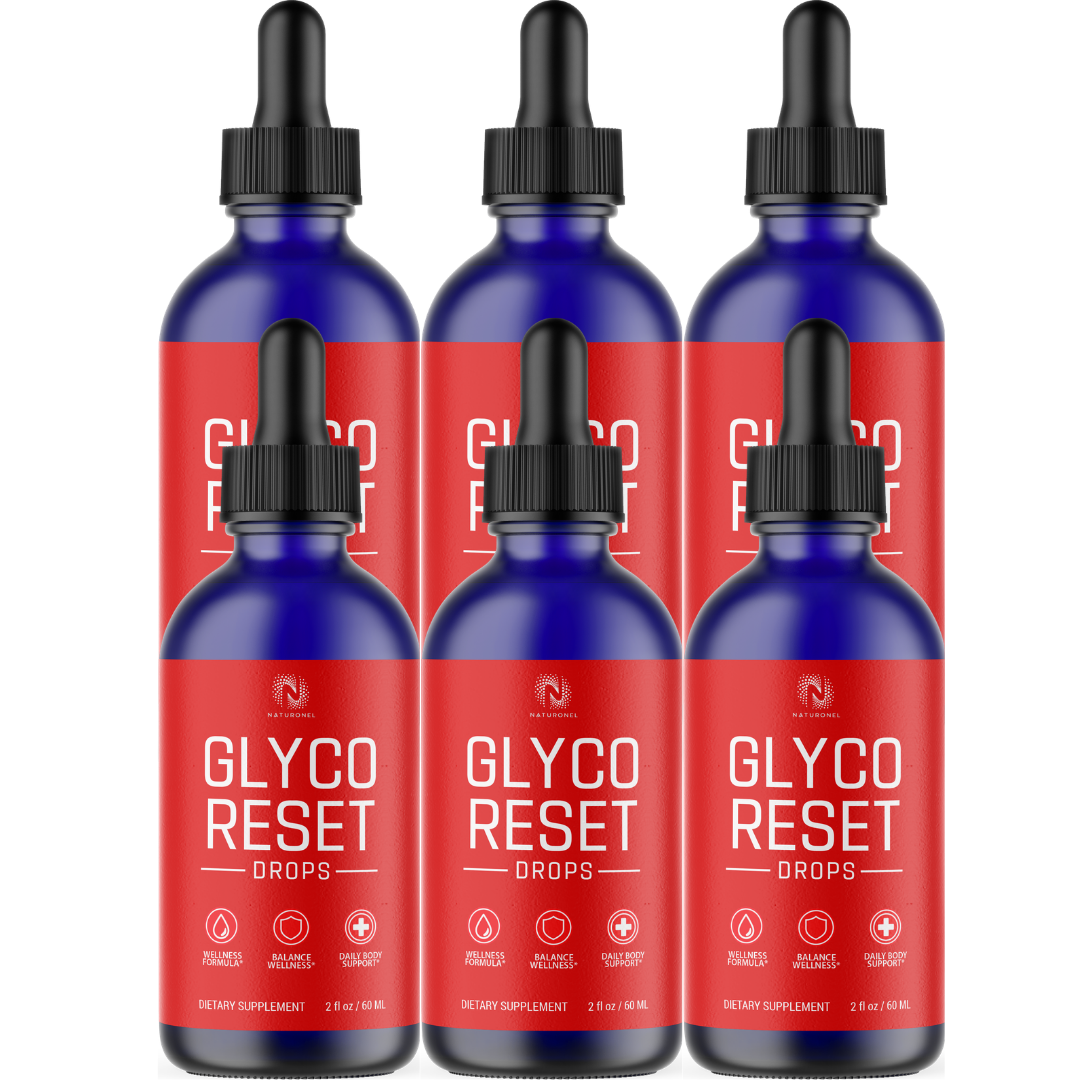 Glyco Reset Drops (6 Pack) – Advanced 3-in-1 Amino Acid Wellness Formula with L-Arginine, L-Glutamine & L-Tryptophan – Daily Balance & Body Support – Lemon Flavor