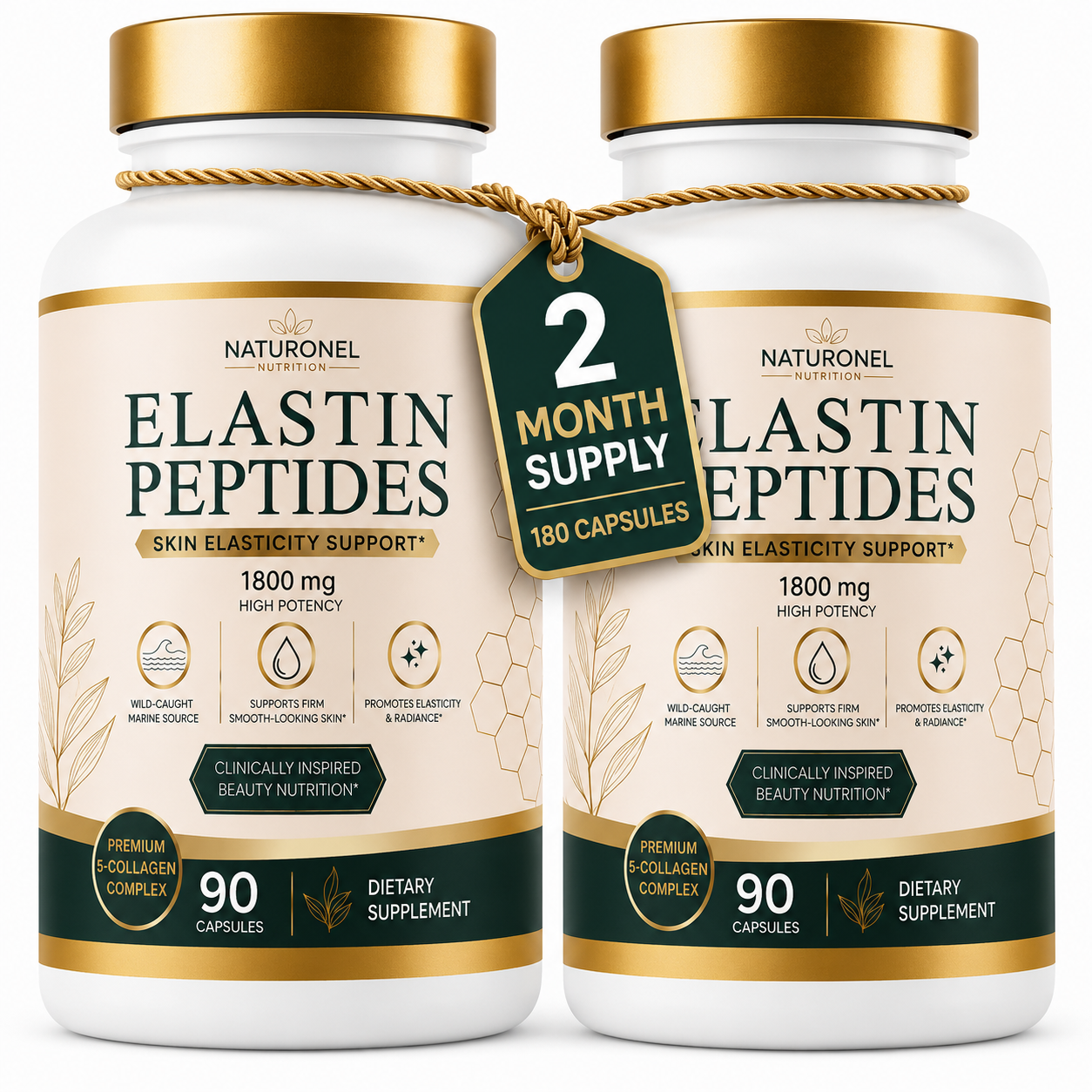 Naturonel Elastin Peptides - 90 Capsules