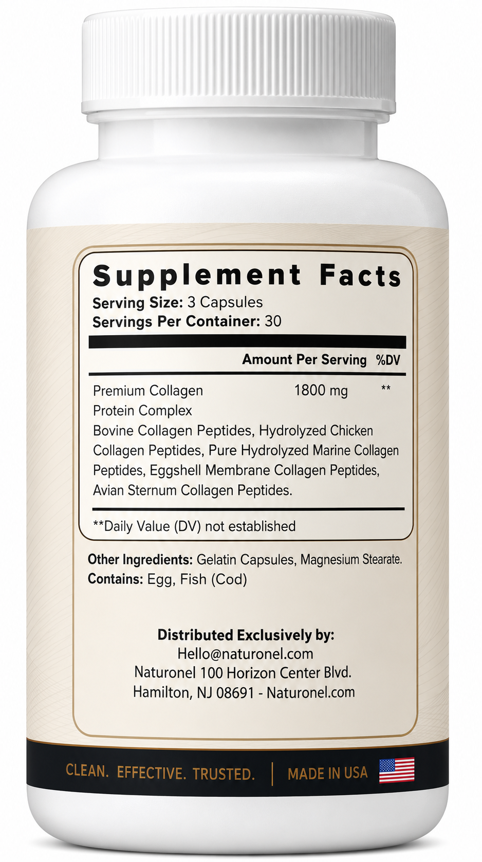 Naturonel Advanced Peptide Recovery & Growth - 90 Capsules