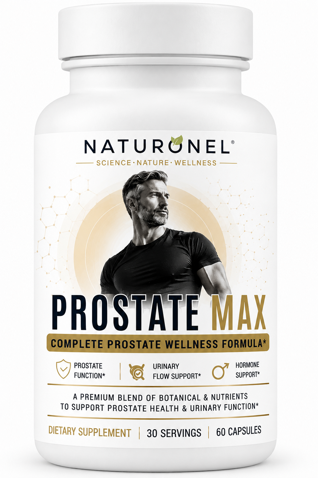 Prostate Max for Men - Advanced Prostate Support with Saw Palmetto 200mg, Pygeum, Plant Sterols, Mushroom Blend, Zinc & Selenium - Supports Urinary Flow, Bladder Health & Prostate Wellness - 60 Capsules