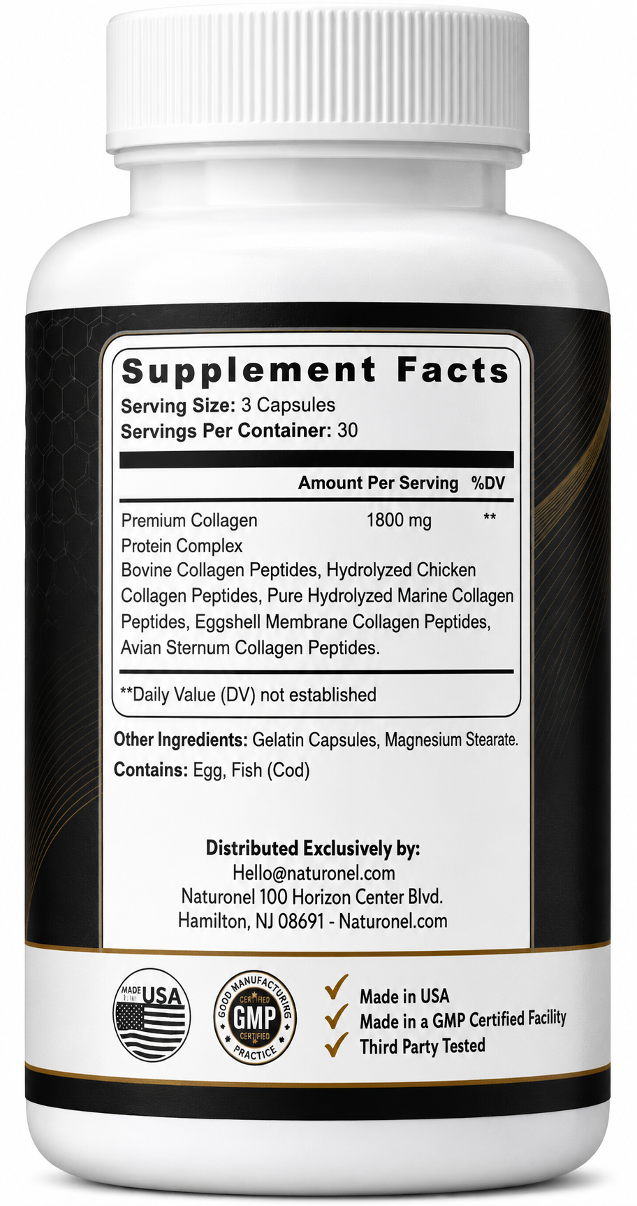 Naturonel Growth Peptides Formula - 90 Capsules