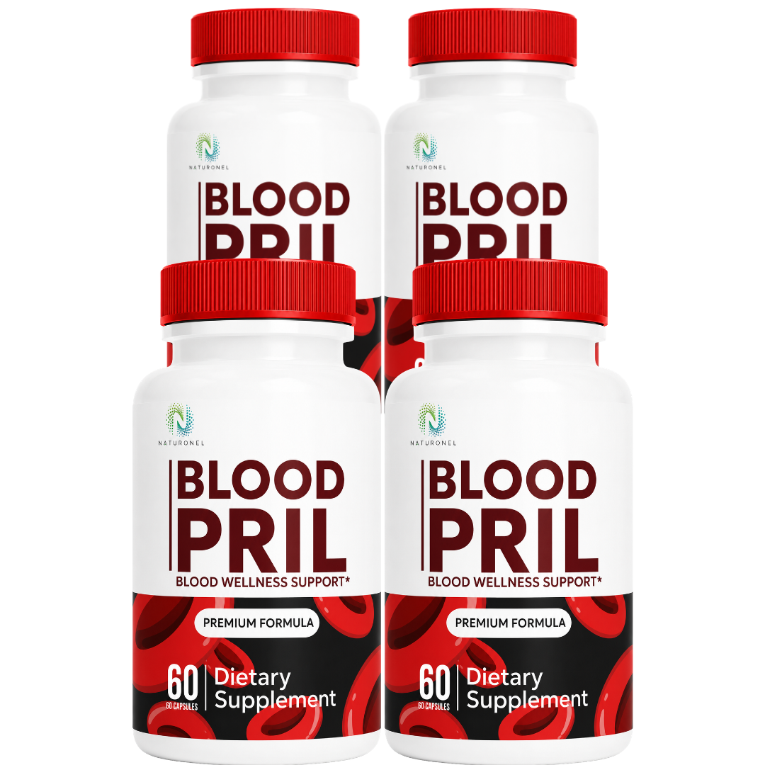 Blood Pril (4 Pack) Premium Multi-Ingredient Daily Wellness Formula with Vitamins, Minerals & Botanical Extracts, Alpha Lipoic Acid, Gymnema, Banaba, Cinnamon, White Mulberry & Chromium