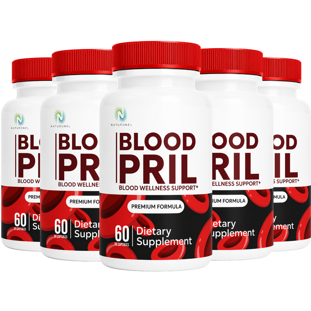 Blood Pril (5 Pack) Premium Multi-Ingredient Daily Wellness Formula with Vitamins, Minerals & Botanical Extracts, Alpha Lipoic Acid, Gymnema, Banaba, Cinnamon, White Mulberry & Chromium