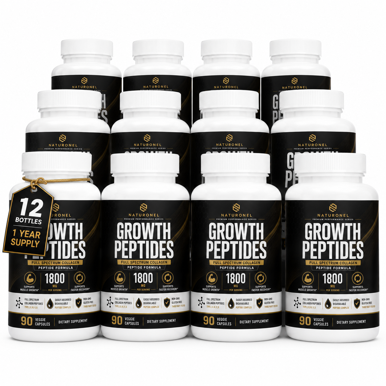 Naturonel Growth Peptides Formula - 90 Capsules