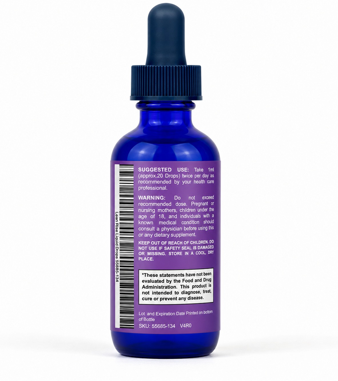 Lean Rise Liquid Drops (3 Pack) – Daily Wellness Formula with L-Arginine, L-Glutamine & L-Tryptophan, Lemon Flavor