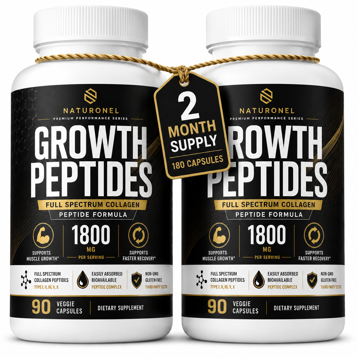 Naturonel Growth Peptides Formula - 90 Capsules