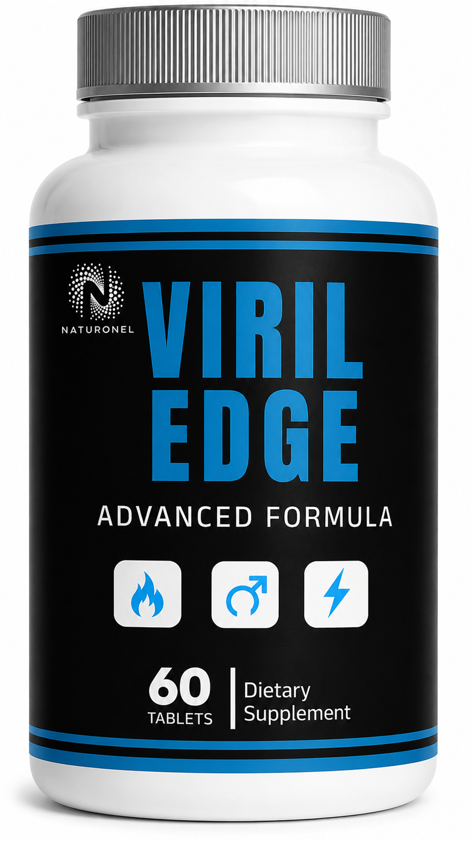Viril Edge Advanced Formula – Men's Daily Wellness Supplement with Herbal Extracts, Vitamins & Minerals, Premium Men's Formula - 60 Tablets