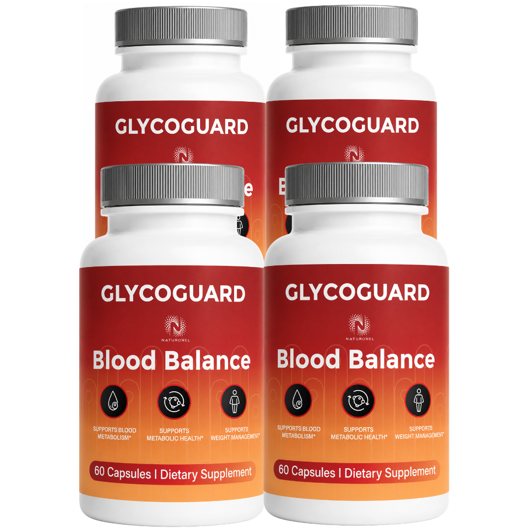 GlycoGuard – Advanced Multi-Ingredient Formula with Vitamins, Minerals & Botanical Extracts, Chromium, Banaba, Cinnamon, Alpha Lipoic Acid & Gymnema - 4 Bottle
