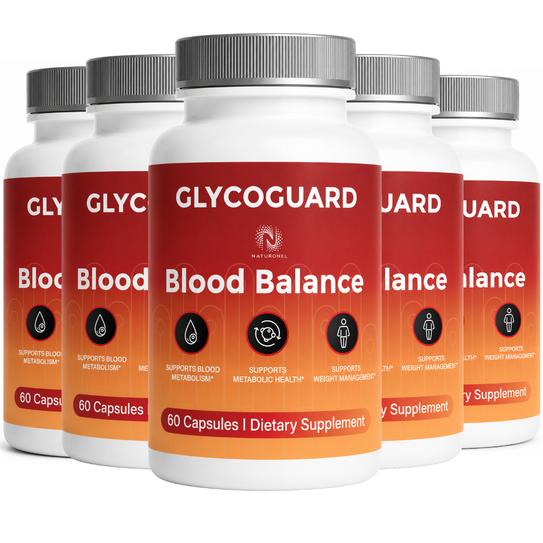 GlycoGuard – Advanced Multi-Ingredient Formula with Vitamins, Minerals & Botanical Extracts, Chromium, Banaba, Cinnamon, Alpha Lipoic Acid & Gymnema - 5 Bottle