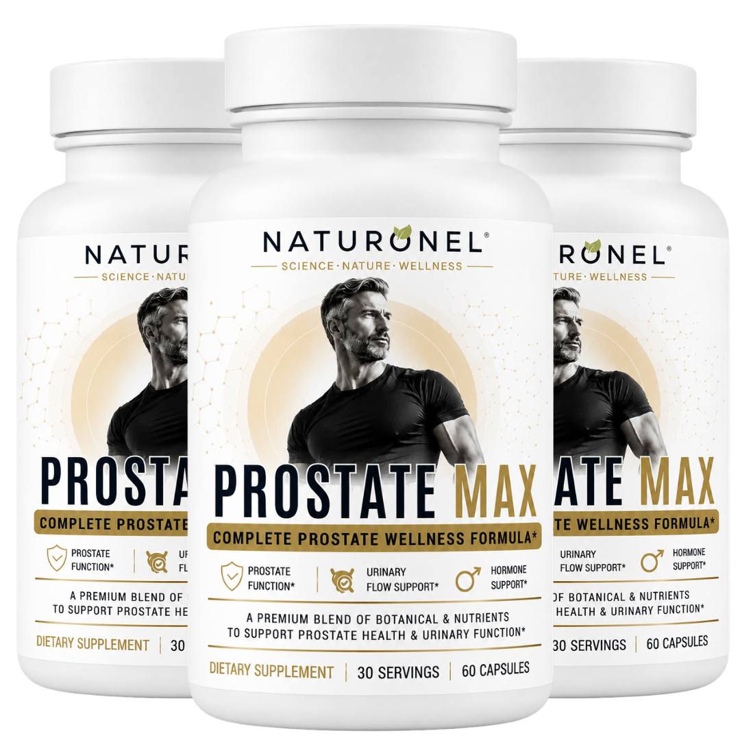Prostate Max for Men - Advanced Prostate Support with Saw Palmetto 200mg, Pygeum, Plant Sterols, Mushroom Blend, Zinc & Selenium - Supports Urinary Flow, Bladder Health & Prostate Wellness - 3 Bottle