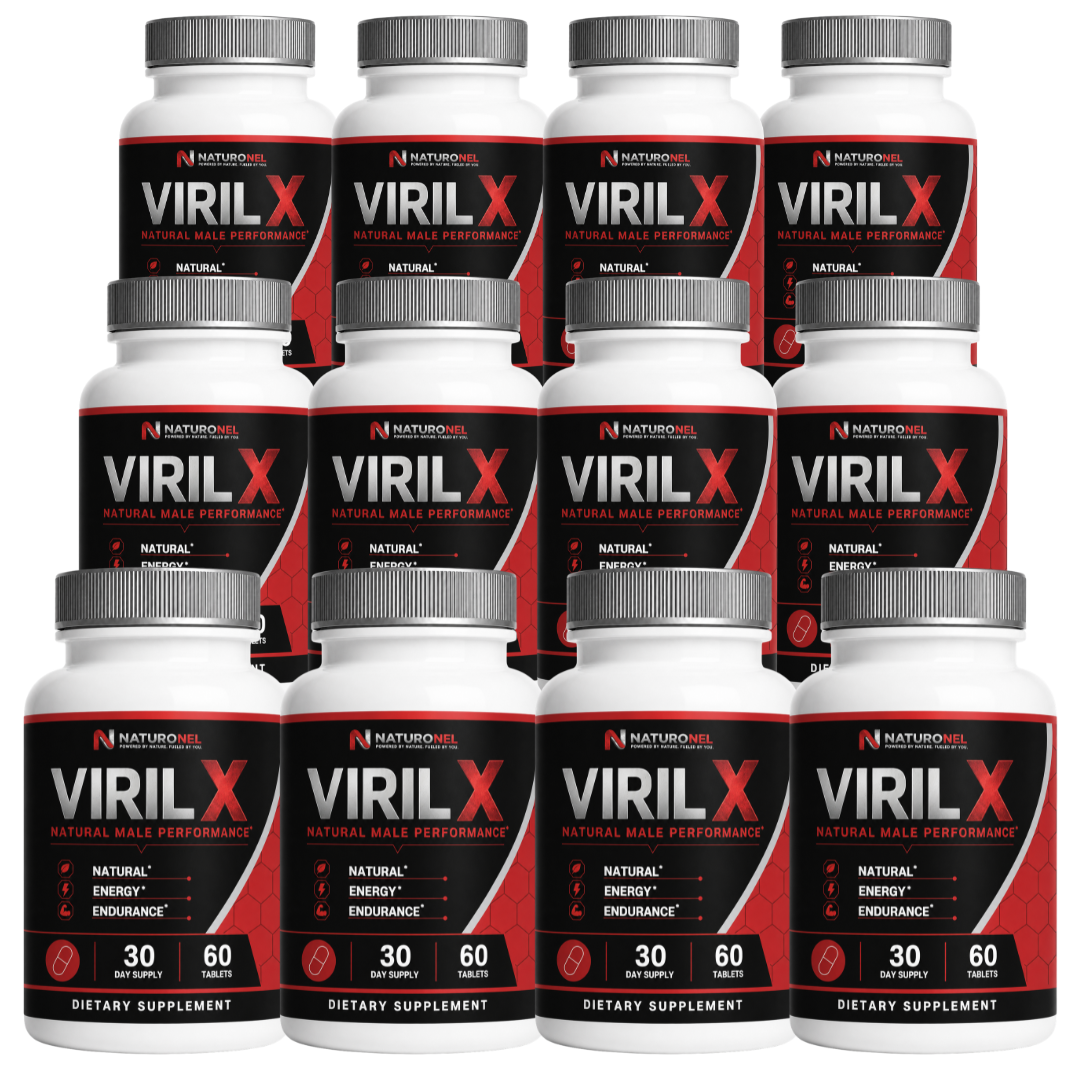 Viril X (12 Pack) Natural Male Performance Supplement – Advanced Men's Wellness Formula with Longjack, Maca, L-Arginine, Ginseng & Zinc