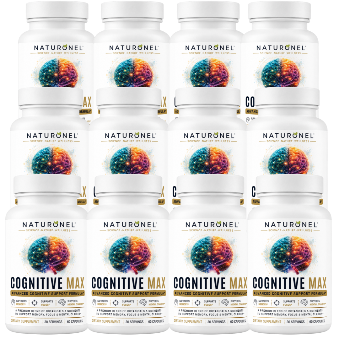 Cognitive Max Brain Health Supplement - DMAE Bacopa Ginkgo GABA Phosphatidylserine - Brain Nutrition Formula with B Complex DHA Vitamins Minerals - Daily Cognitive Wellness - 60 Capsules